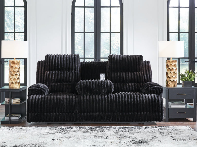 Rhine Falls Power Reclining Sofa with Drop Down Table - Ace Furniture and Decor