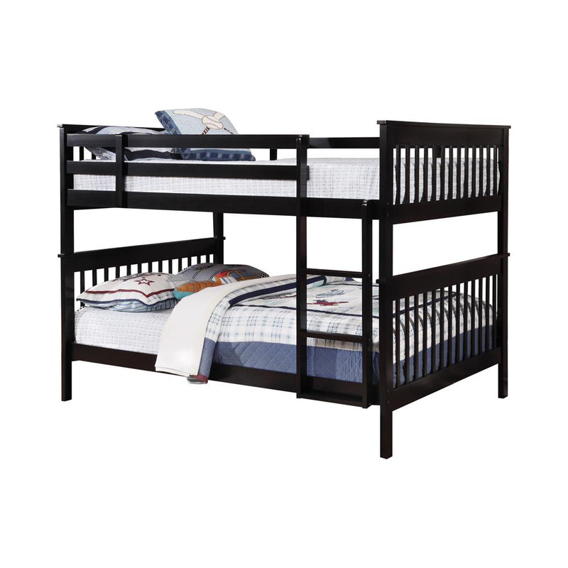 Chapman Full Over Full & Twin Over Full Bunk Bed Black & White - Ace Furniture and Decor