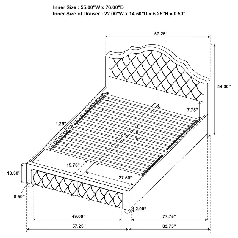 Ashleigh Full & Twin Bed - Ace Furniture and Decor