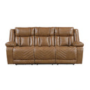 Huron Power Double Reclining Sofa With Center Drop-Down Cup Holders
