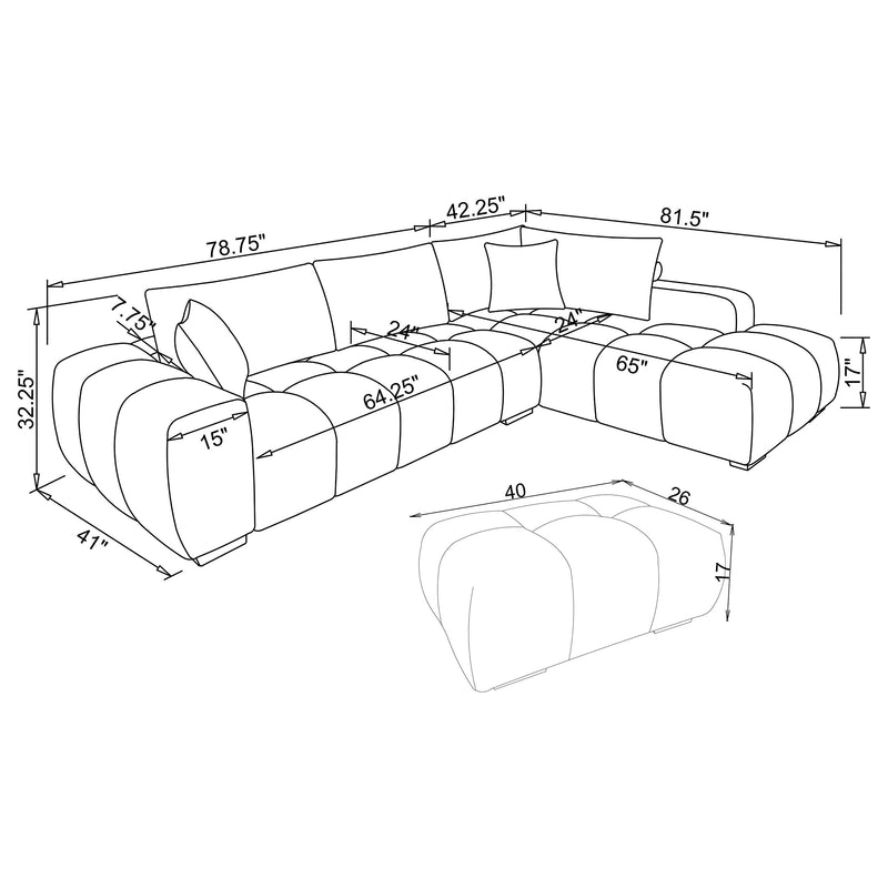 Camacho Stationary Sectionals - Ace Furniture and Decor