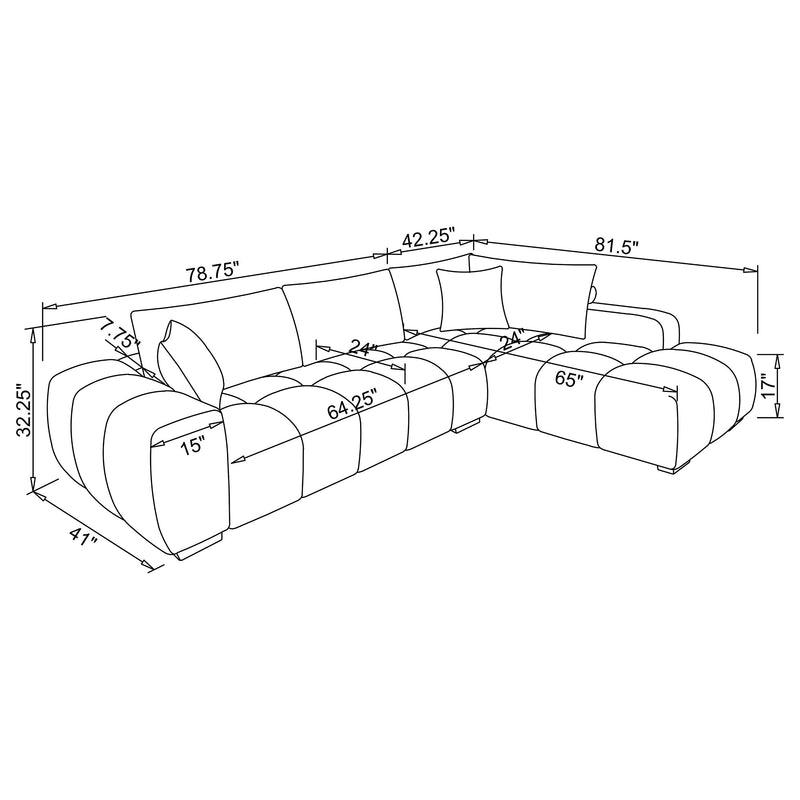 Camacho Stationary Sectionals Upholstered - Ace Furniture and Decor