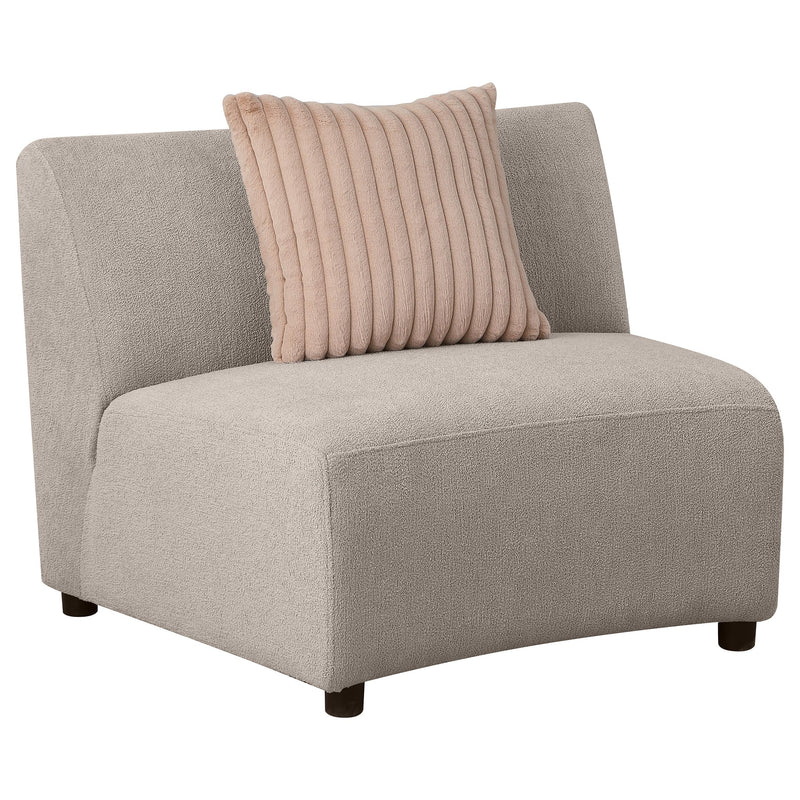 Fayette Upholstered Armless Chair Greige - Ace Furniture and Decor