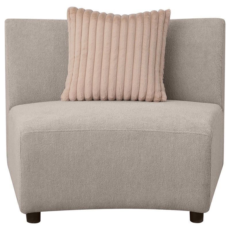 Fayette Upholstered Armless Chair Greige - Ace Furniture and Decor