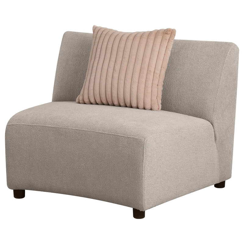Fayette Upholstered Armless Chair Greige - Ace Furniture and Decor