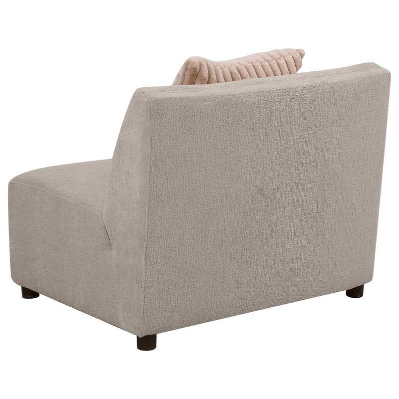 Fayette Upholstered Armless Chair Greige - Ace Furniture and Decor