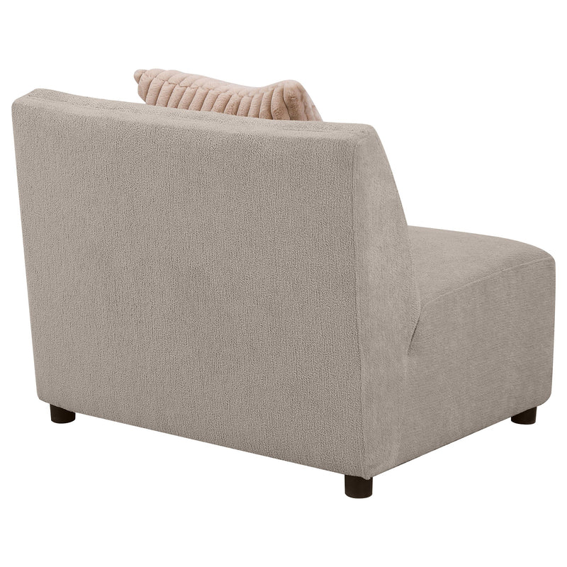 Fayette Upholstered Armless Chair Greige - Ace Furniture and Decor