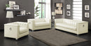 Chaviano 3-piece Upholstered Tufted Sofa Set Pearl White - Ace Furniture and Decor