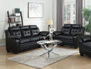 Finley Upholstered Pillow Top Arm Living Room Set Black - Ace Furniture and Decor