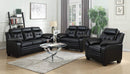 Finley Upholstered Pillow Top Arm Living Room Set Black - Ace Furniture and Decor