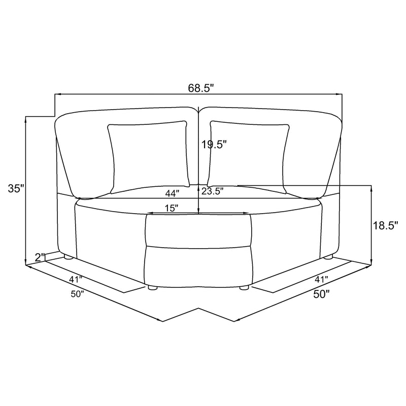 Emberson Modular Sectionals Side Chair - Ace Furniture and Decor