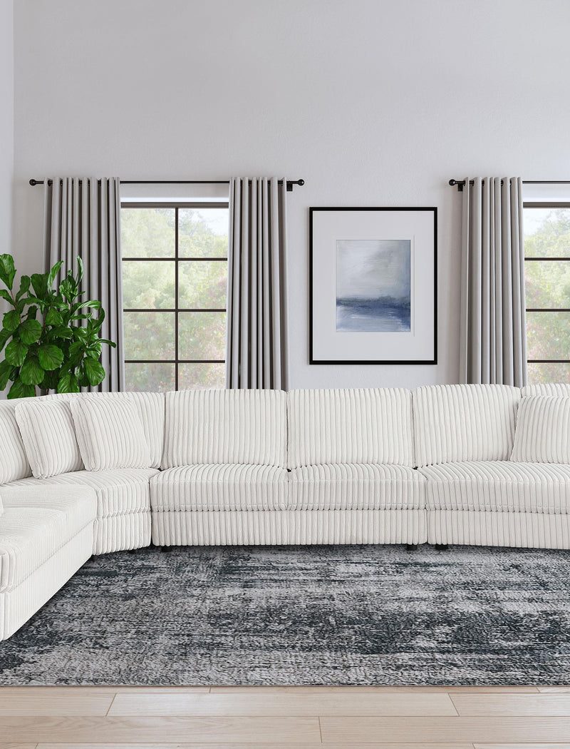 Emberson Upholstered Armless Loveseat Ivory - Ace Furniture and Decor