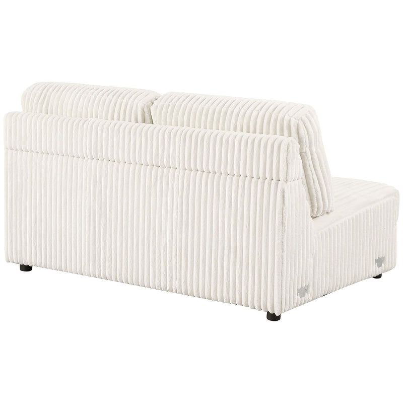 Emberson Upholstered Armless Loveseat Ivory - Ace Furniture and Decor