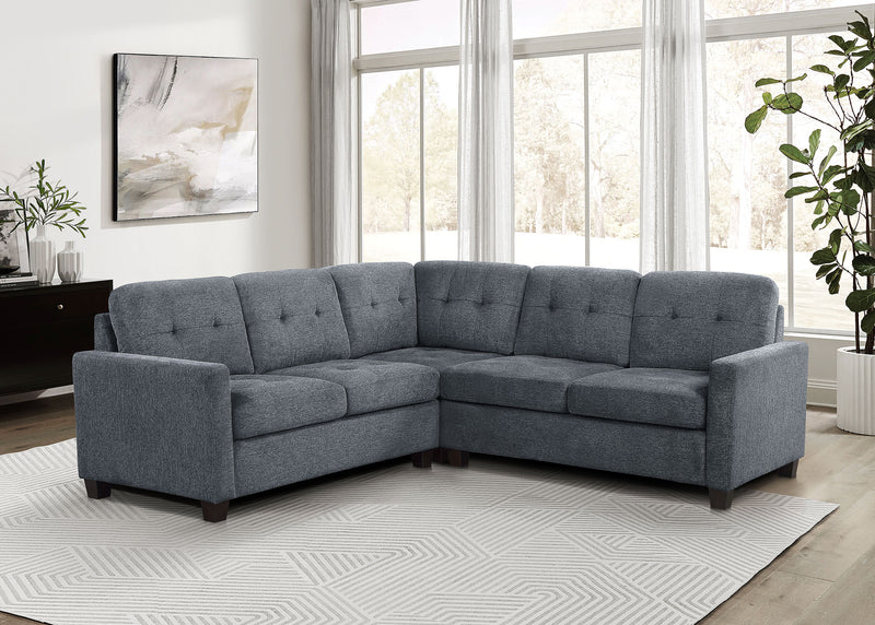 Georgina 5 Pc Stationary Sectionals Grey - Ace Furniture and Decor