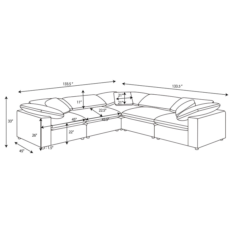 Raleigh Modular Sectionals Grey - Ace Furniture and Decor