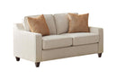 Christine Upholstered Cushion Back Loveseat Beige - Ace Furniture and Decor
