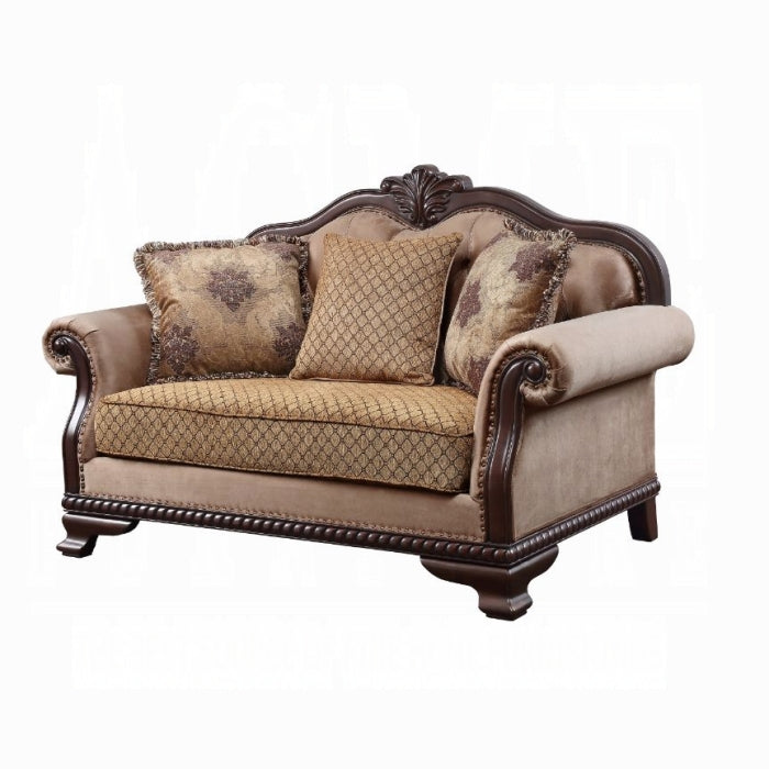 Chateau De Ville Loveseat With 3 Pillows - Ace Furniture and Decor