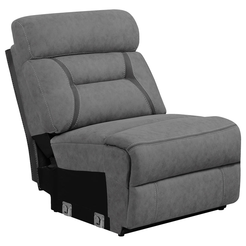 Higgins Upholstered Armless Chair Grey - Ace Furniture and Decor