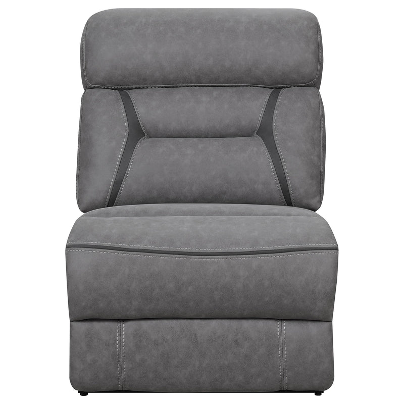Higgins Upholstered Armless Chair Grey - Ace Furniture and Decor