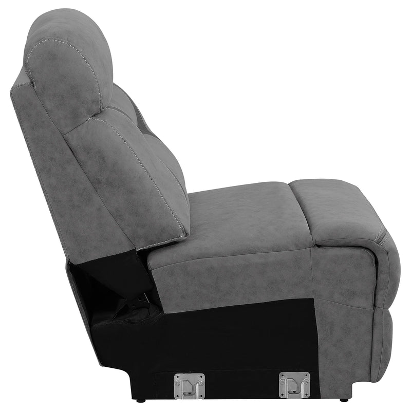 Higgins Upholstered Armless Chair Grey - Ace Furniture and Decor