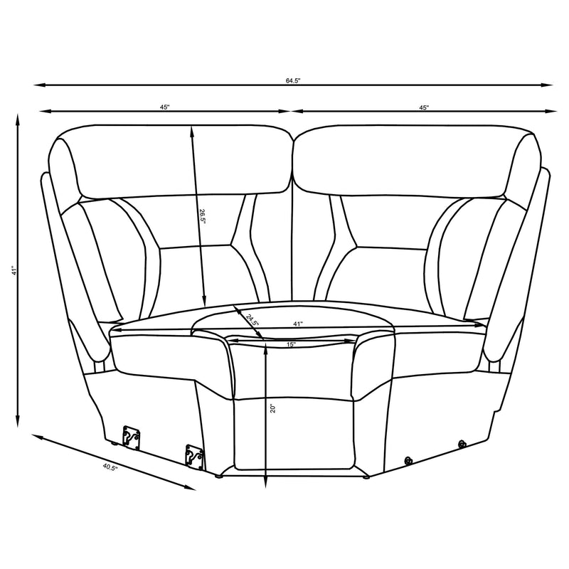 Higgins Upholstered Wedge Grey - Ace Furniture and Decor