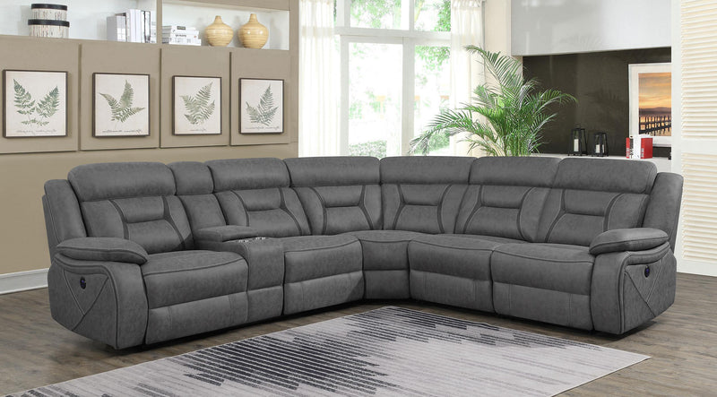 Higgins Upholstered Wedge Grey - Ace Furniture and Decor