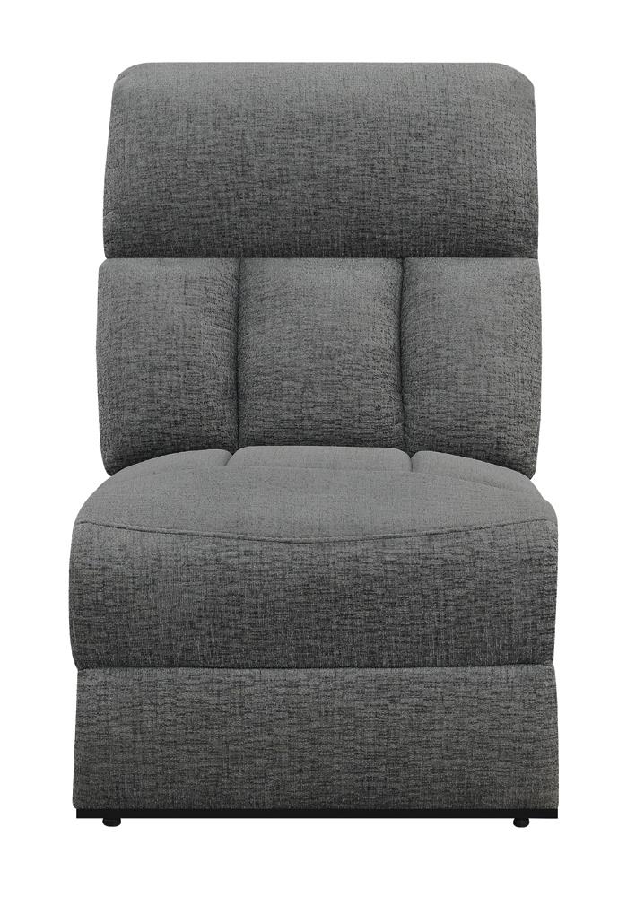 Bahrain Upholstered Armless Chair Charcoal - Ace Furniture and Decor