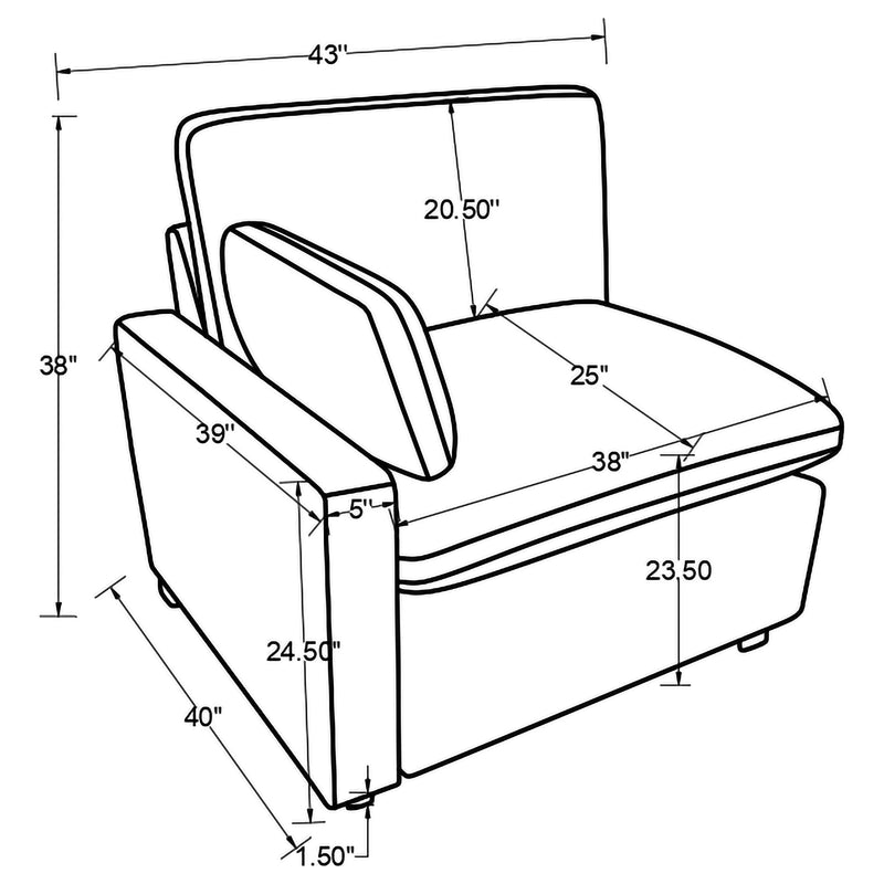 Collins Sectionals White - Ace Furniture and Decor
