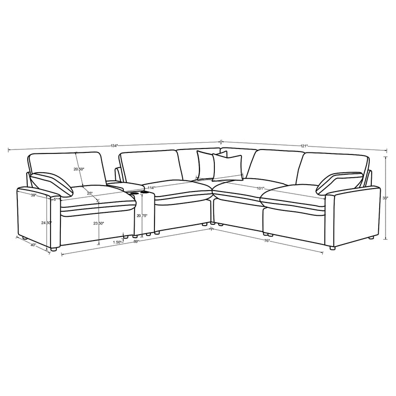 Collins Recling Sectionals 3 - Ace Furniture and Decor