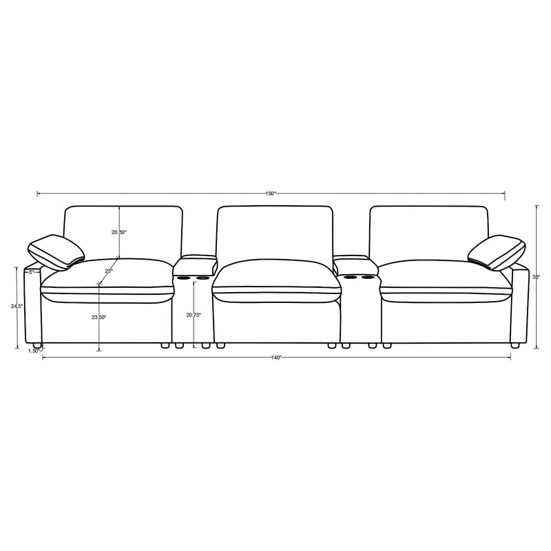 Collins Non Recling Sectionals - Ace Furniture and Decor