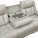Huron Power Double Reclining Sofa With Center Drop-Down Cup Holders