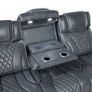 Apex Power Double Reclining Sofa With Center Drop-Down Cup Holders