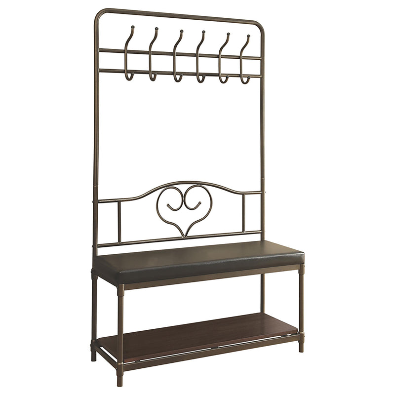 Kiefer Coat Rack with 12 Hooks Black - Ace Furniture and Decor