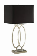 Izuku Rectangular Shade Table Lamp Black and Brushed Nickel - Ace Furniture and Decor