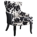 Trea Cowhide Print Accent Chair Black and White - Ace Furniture and Decor