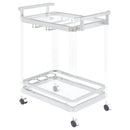 Jefferson 2-tier Glass Serving Cart Clear - Ace Furniture and Decor