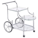 Sarandon 3-tier Serving Cart Chrome and Clear - Ace Furniture and Decor