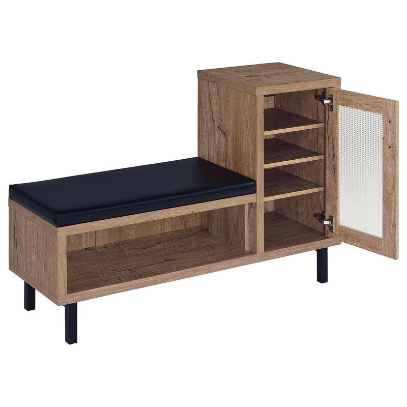 Teller 1-door Entryway Shoe Storage Cabinet Natural Oak - Ace Furniture and Decor