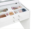 Danbury Makeup Vanity Table with LED Mirror and Stool