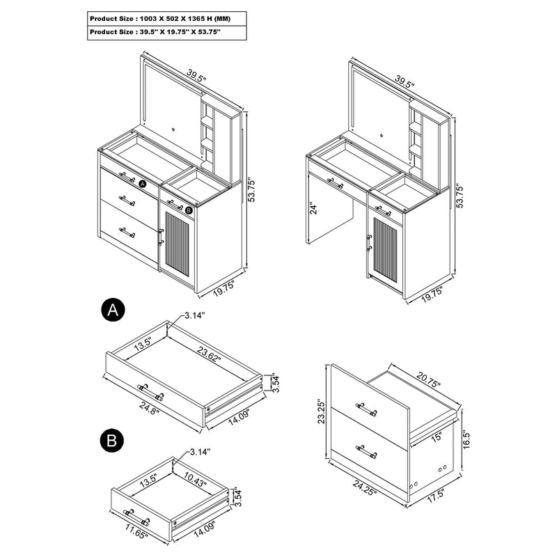 Flora Vanity Sets - Ace Furniture and Decor