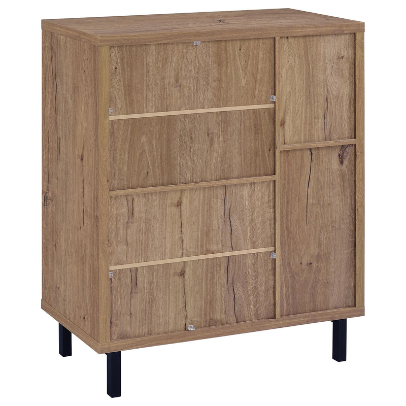 Teller 2-door Shoe Storage Cabinet Natural Oak - Ace Furniture and Decor