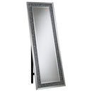 Carisi Rectangular Standing Mirror with LED Lighting Silver - Ace Furniture and Decor