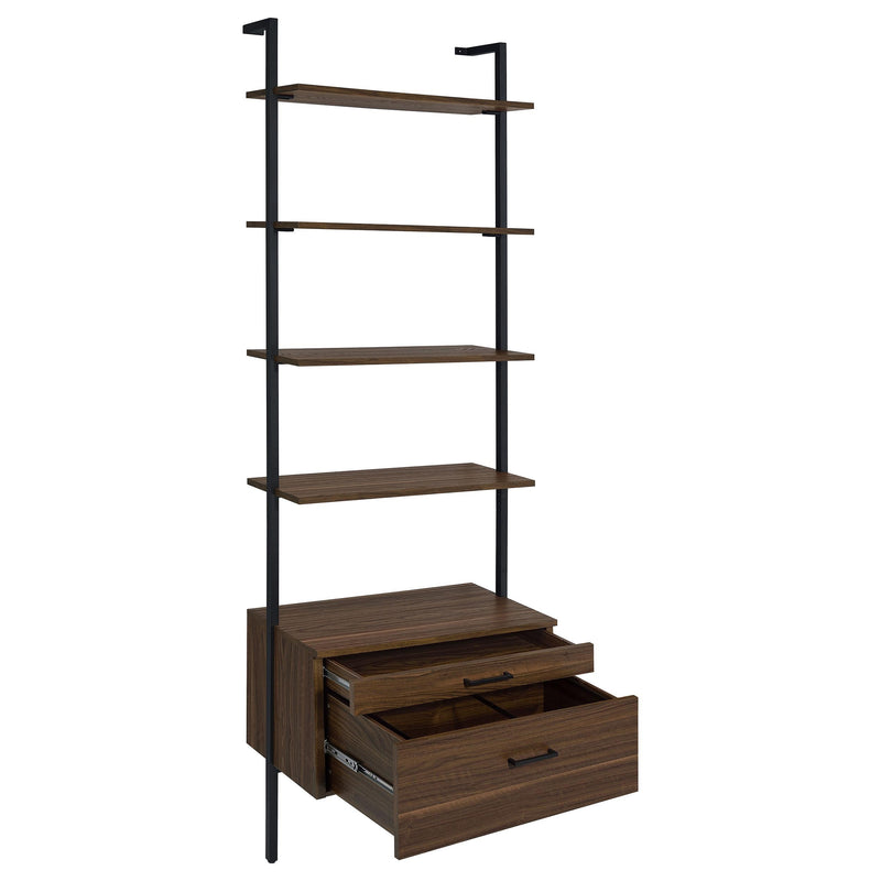 Owens 96-inch 4-shelf Storage Wall Bookshelf Walnut - Ace Furniture and Decor