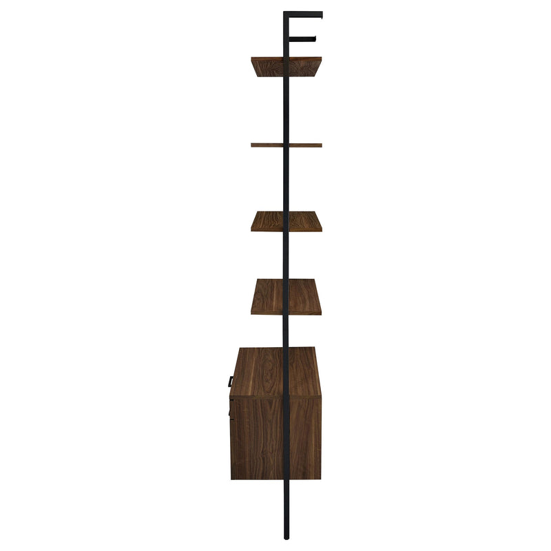 Owens 96-inch 4-shelf Storage Wall Bookshelf Walnut - Ace Furniture and Decor