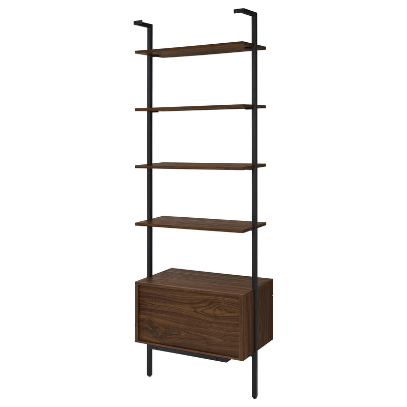 Owens 96-inch 4-shelf Storage Wall Bookshelf Walnut - Ace Furniture and Decor