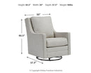 Kambria Swivel Glider Accent Chair - Ace Furniture and Decor