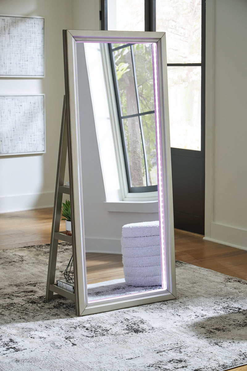 Evesen Floor Standing Mirror/Storage - Ace Furniture and Decor