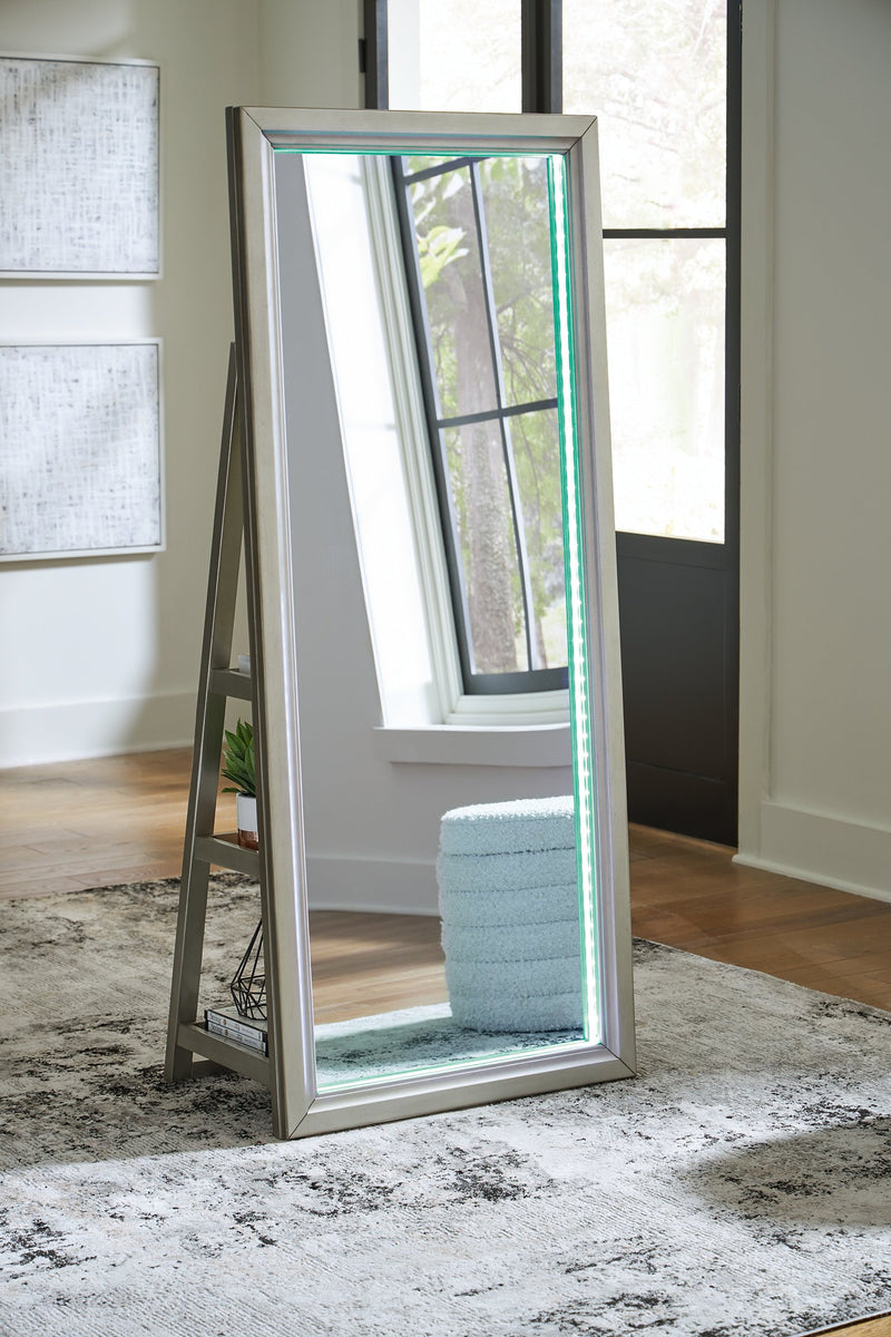Evesen Floor Standing Mirror/Storage - Ace Furniture and Decor