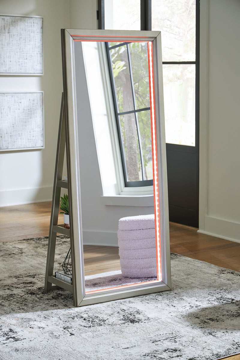 Evesen Floor Standing Mirror/Storage - Ace Furniture and Decor