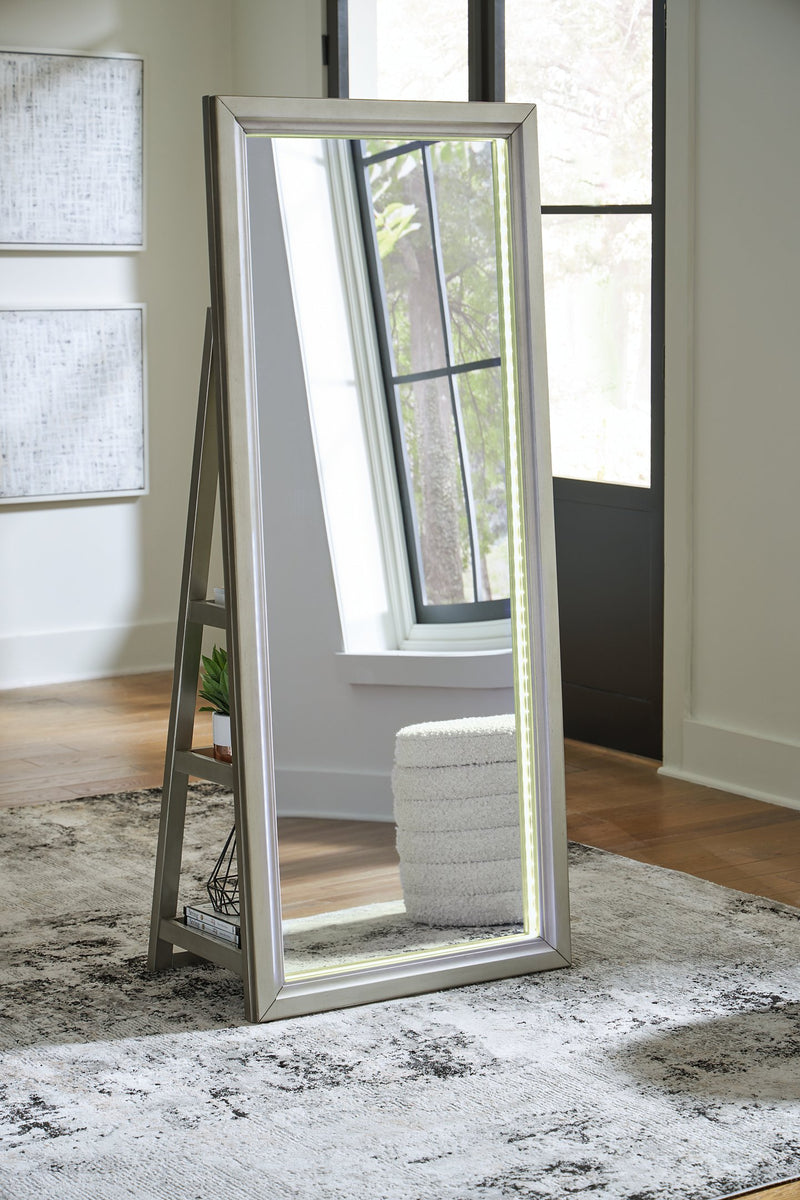 Evesen Floor Standing Mirror/Storage - Ace Furniture and Decor